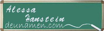 Alessa Hanstein Visitenkarte